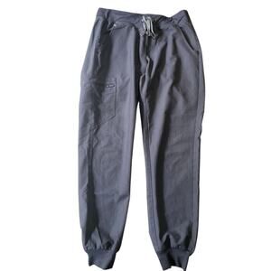FIGS Zamora Jogger Scrub Pants Women's Small Graphite Gray 6-Pocket Activewear